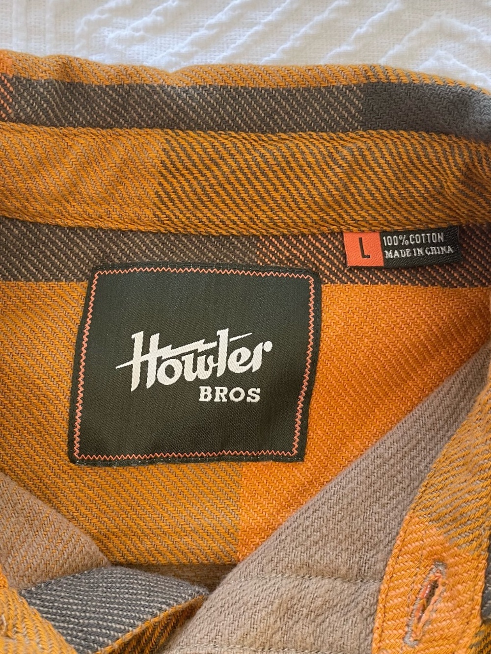 Howler Bros Men's L Outback Plaid Roadanthe Flannel Button Up Sol Glow NWT - Picture 6 of 16